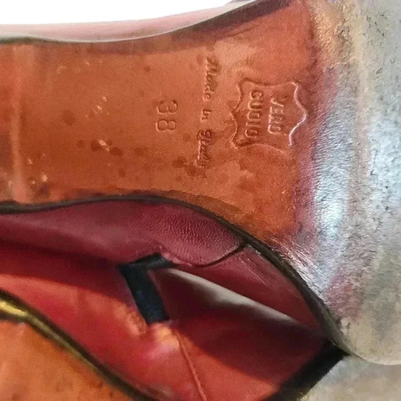 Vintage made in Italy Vaccaro boots with real rhinestones - Picture 7 of 9